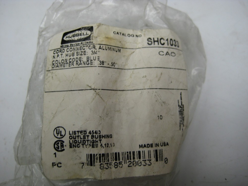 HUBBELL SHC1033 CONNECTOR NSMP