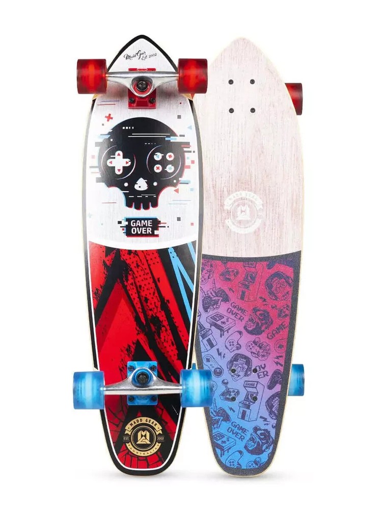 MADD GEAR 32" CRUISER BOARD, GAME OVER *DISTRESSED PKG