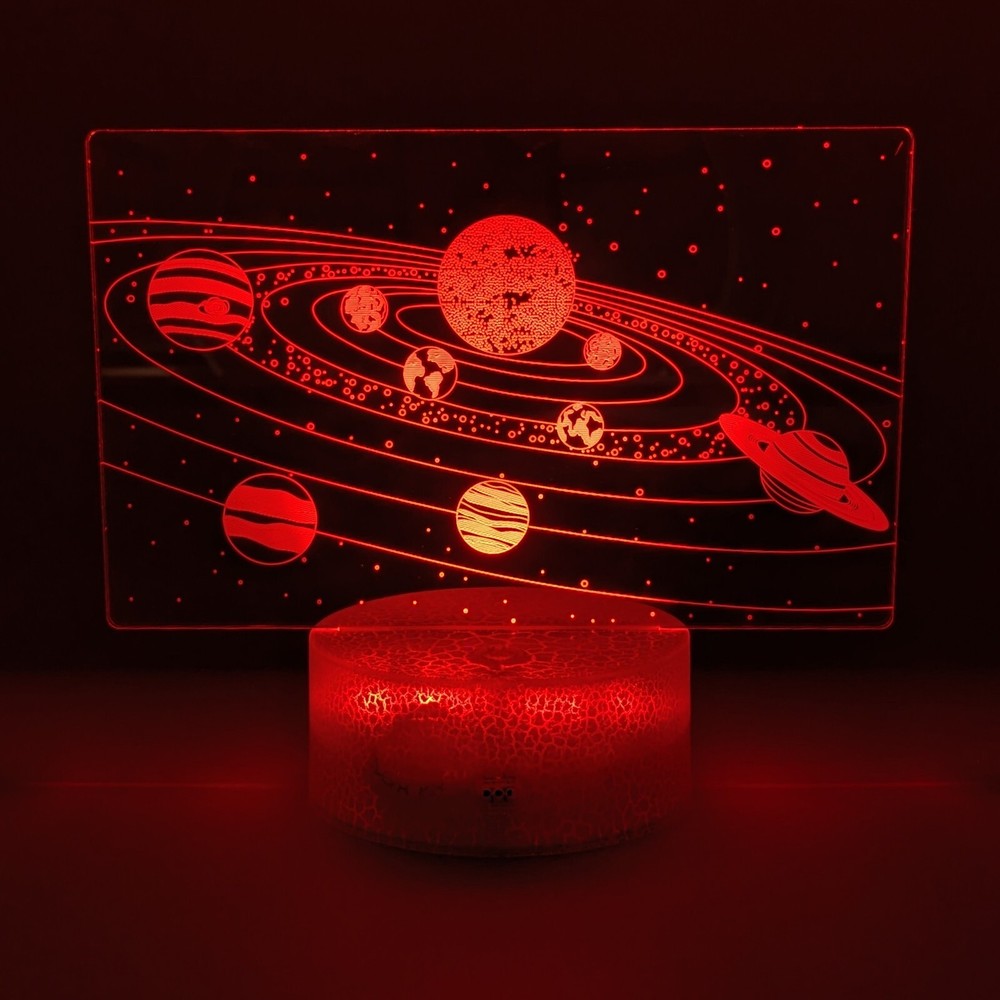 Solar System LED Night Light with Remote Control - 16 Colors, 5 Modes, Dimmable