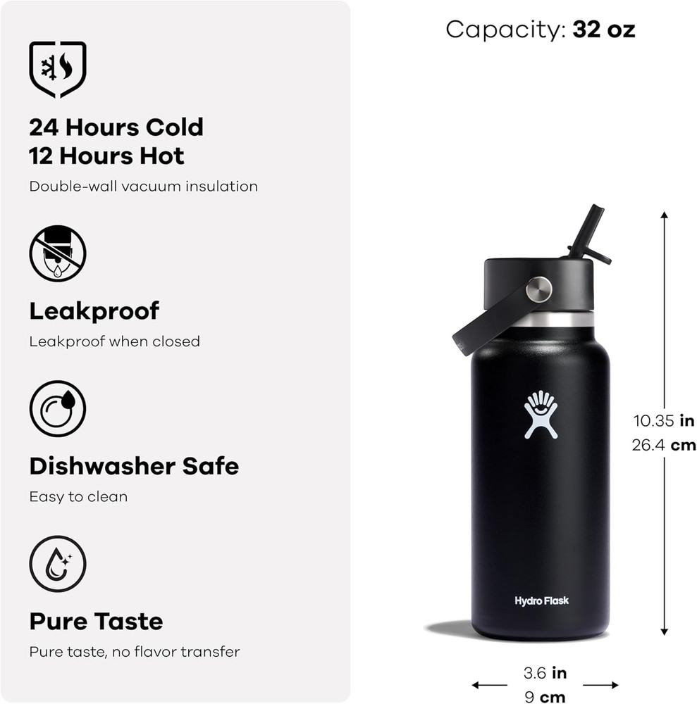 Hydro Flask 32 Oz Wide Flex Straw Cap Dew