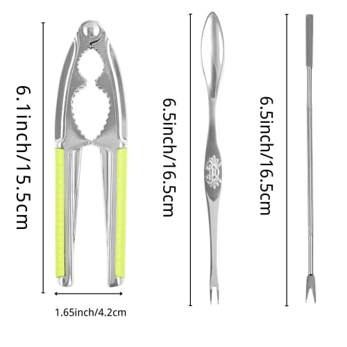 Nut Crackers Walnut Cracker Heavy Duty Walnut Cracker Tool with 2 PCS Green