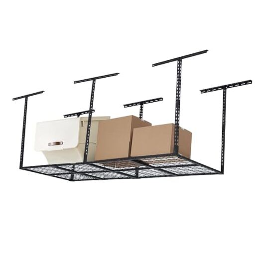 3x8 ft Garage Ceiling Storage Racks, Overhead Garage Storage Rack