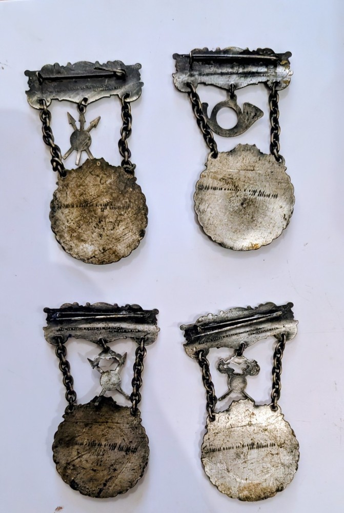 4 Different Masonic Pins K.O. T.M. Whitehead & Hoag