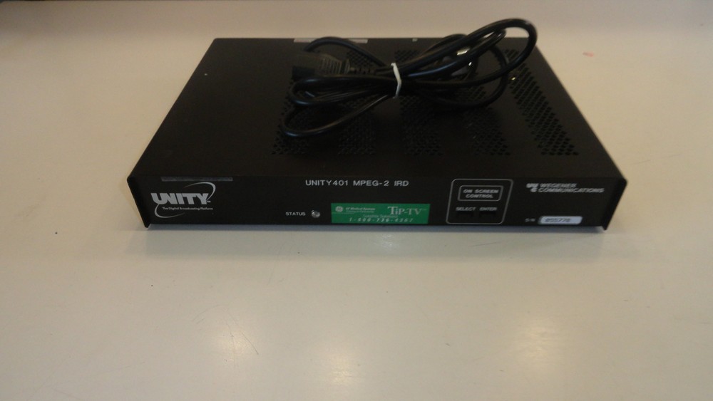 Wegener Unity UTY401-00-0000-002 Receiver MPEG 2 Broadcast Receiver