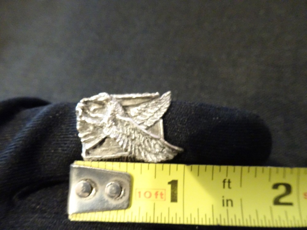 #637-VINTAGE STERLING SILVER EAGLE RING-925-SIZE-8