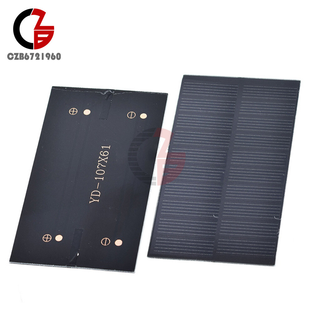 1W 5V 200mA Single Crystal PET Laminated Solar Panel Power Generation