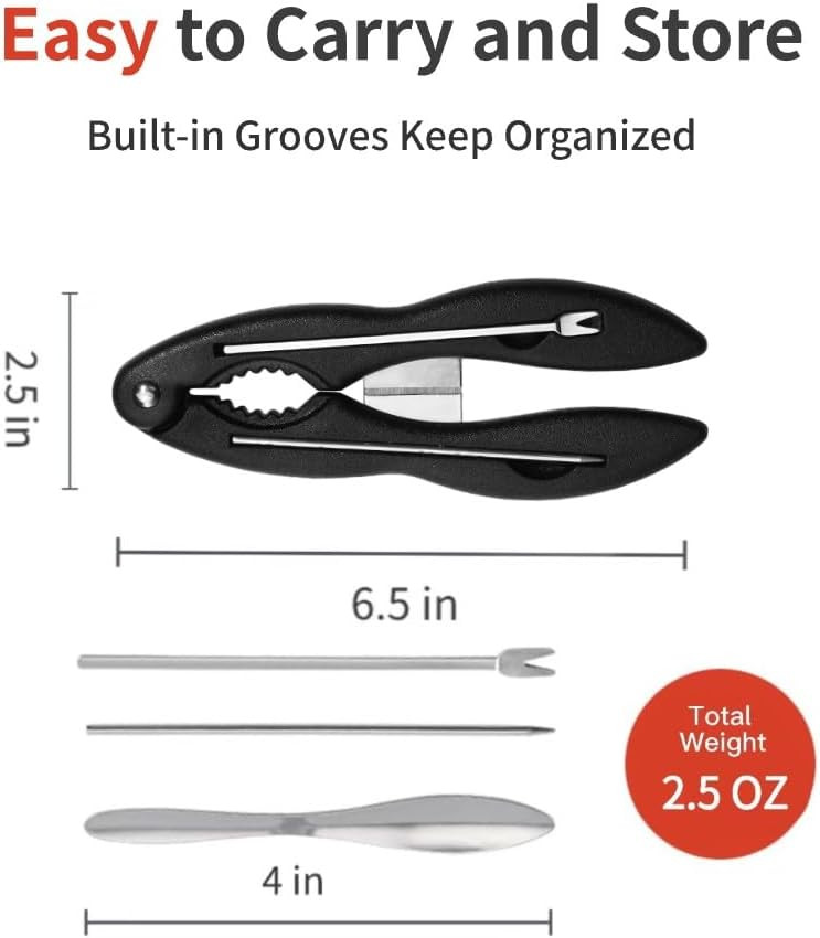 Crab Crackers and Tools Multifunctional Leg Efficient Black