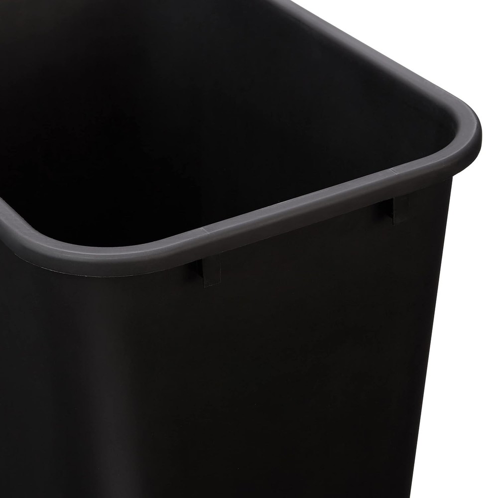 Rectangular Commercial Office Wastebasket, Easy to Clean, Space-Saving