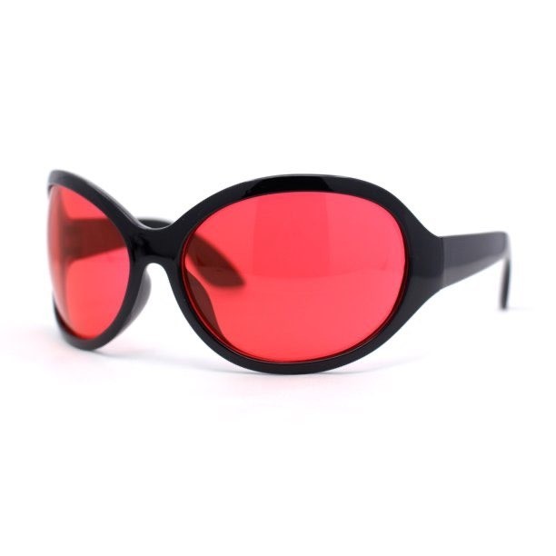 Oversized Exaggerated Retro Modern Shield Raver SUNGLASSES Large Big Black Frame