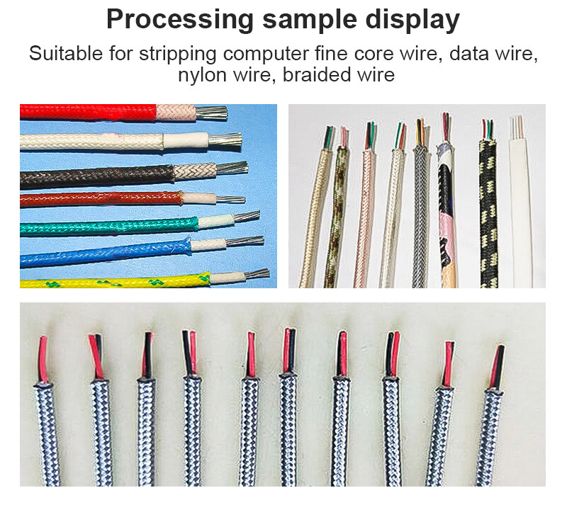 Vertical Pneumatic Heat Stripping Machine Nylon Data Cable Peeling