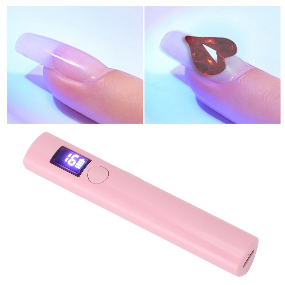 Handheld Gel Nails Light Linear Shape USB Rechargeable Small Display