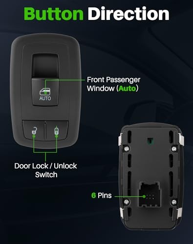 Power Window Switch Fits for Dodge Challenger 2015-2022, Front Passenger Side