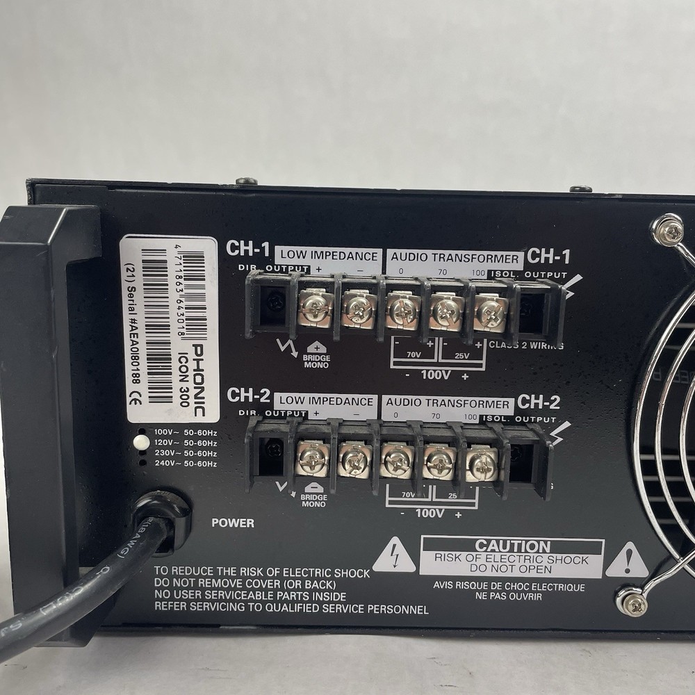 Phonic Icon 300 Professional Amplifier Tested