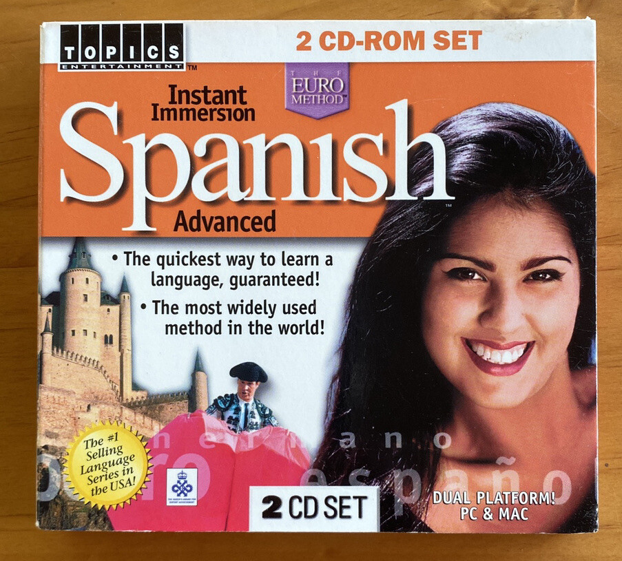Instant Immersion - Spanish Advanced 2 CD-ROM Set WIN/MAC Topics Ent. New.