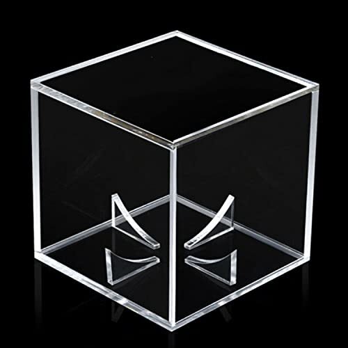 4 Pack Clear Acrylic Baseball Cube Display Case Boxes for Memorabilia Display