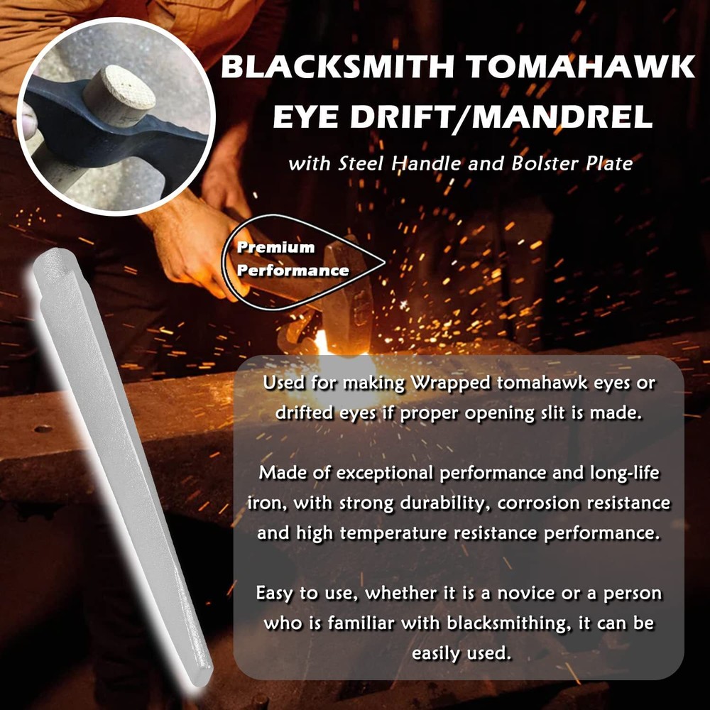 Tomahawk Eye Drift Mandrel Blacksmith Tool Axe Hammer Knife Drift Forging Tools
