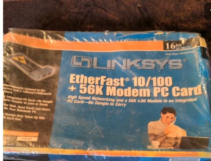 Linksys Etherfast 10/100 + 56K Modem PC Card