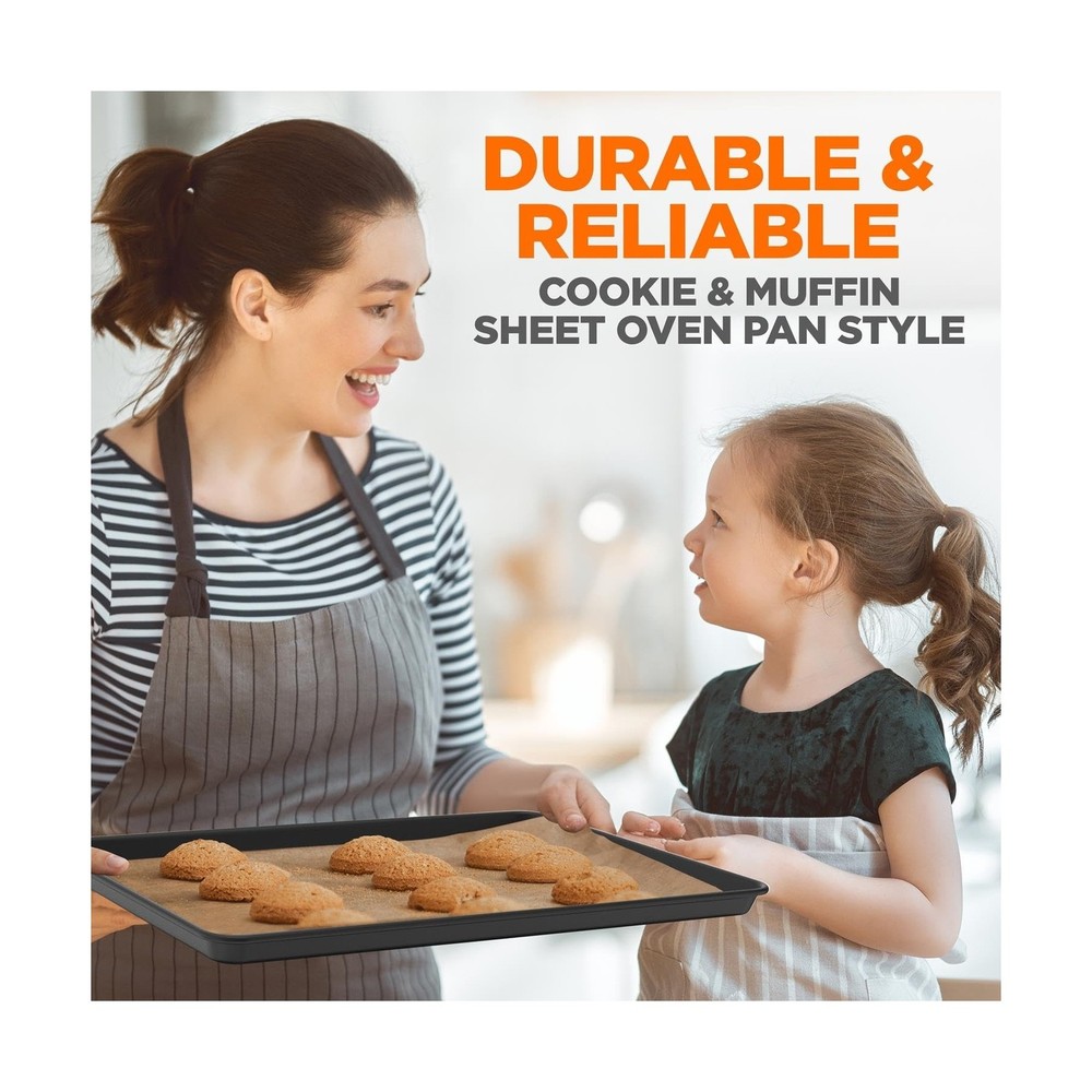 NutriChef 8-Piece Stackable Nonstick Bakeware Set - Premium Steel Baking Tray...