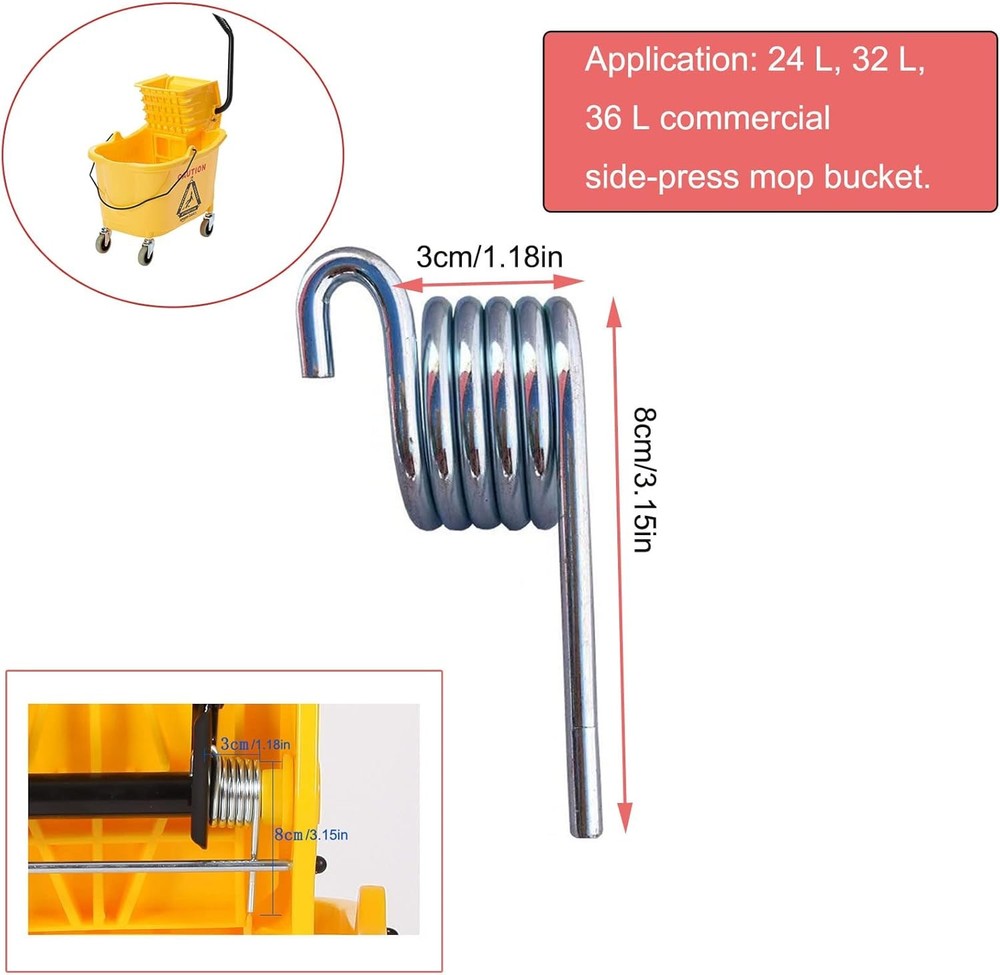 Mop Bucket Wringer Spring Replacement 2 Pack