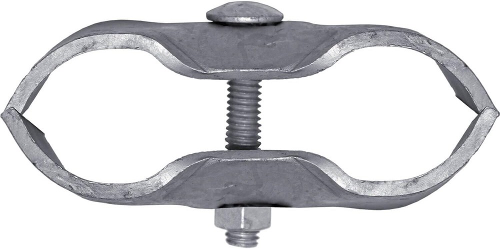 8-Pack Galvanized Chain Link Fence Panel Clamps - 1-3/8" Pipe Securing Solution