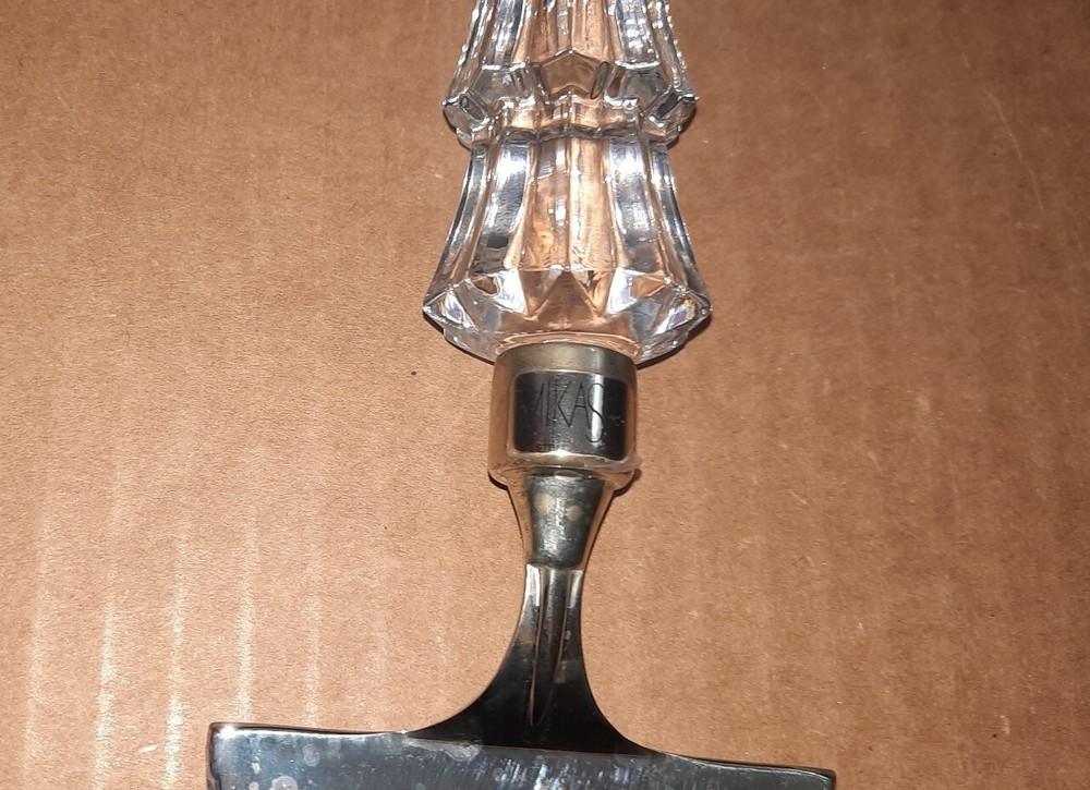 Mikasa "Starshine" Cake / Pie Server Crystal Christmas Tree Handle