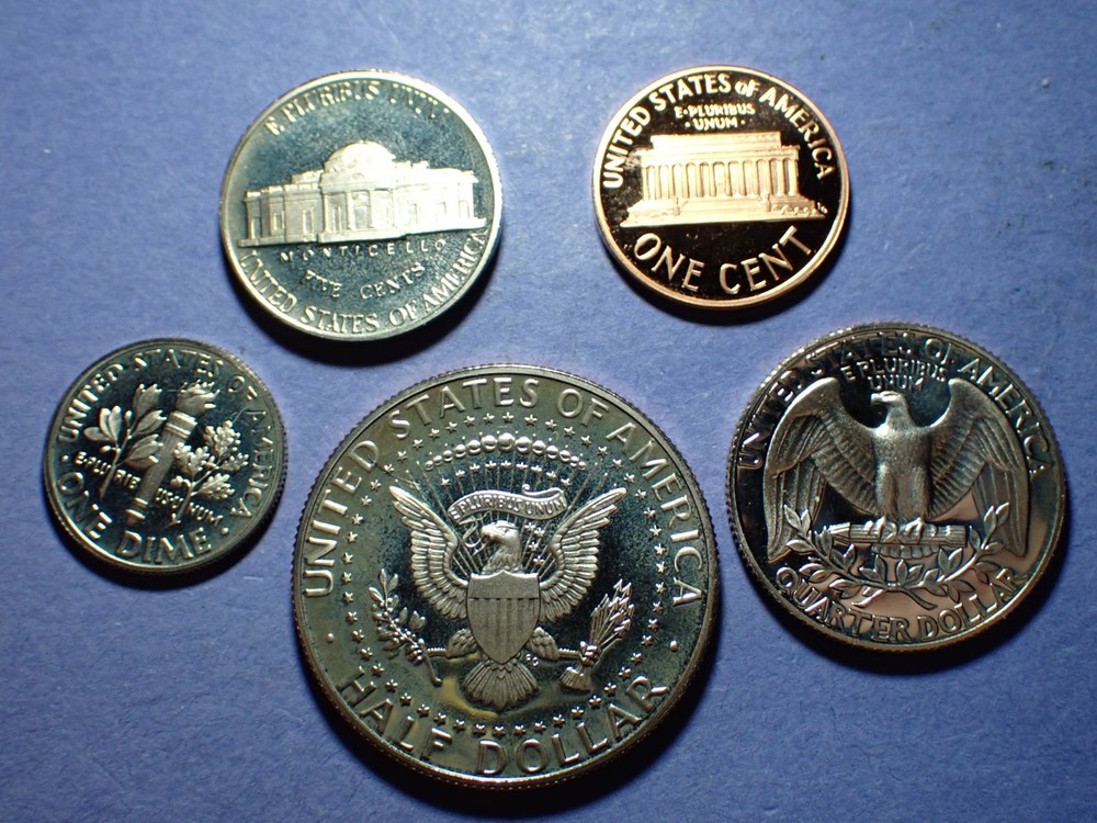 1989-S Clad Proof Coins Cent through Half Dollar No OGP