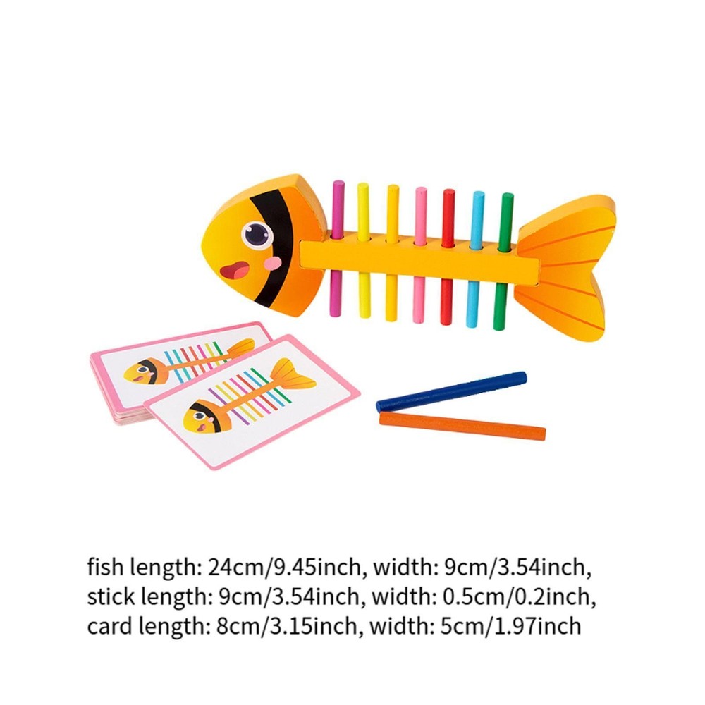 Fishbone Matching Toy Matching Game Developmental Hand Eye Coordination Creative