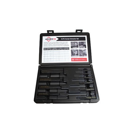 Mayhew Tools 37345 10 Pc. Screw Extractor Set