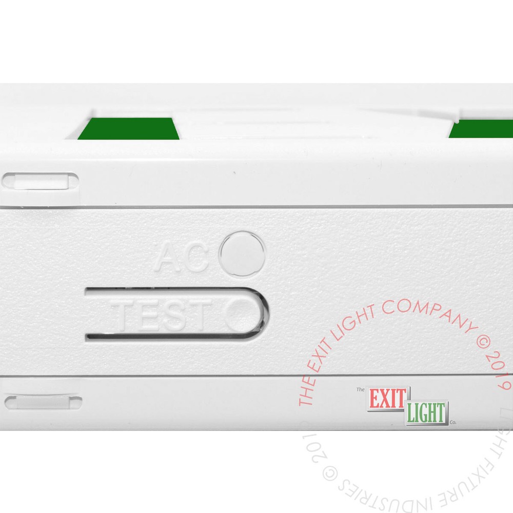 LFI Lights | Green LED Exit Sign Emergency Light Combo | 2 Pack COMBO2-G-W-BB-2