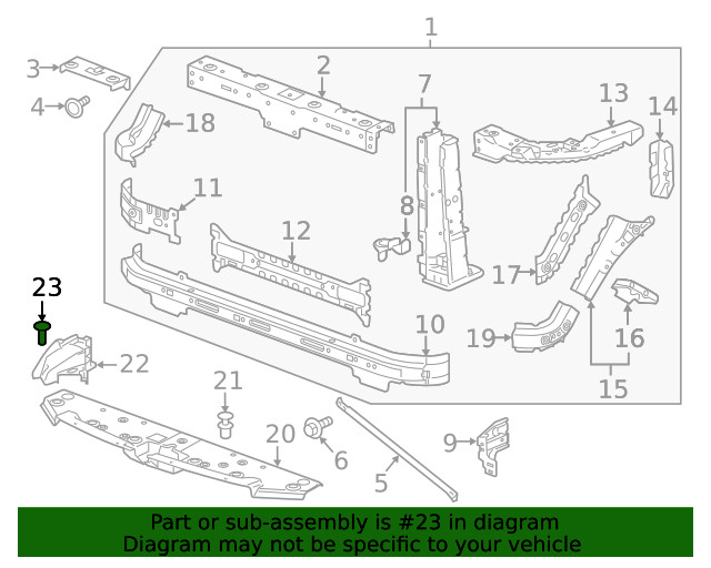 Genuine GM Park Assist Camera Bolt 11611112
