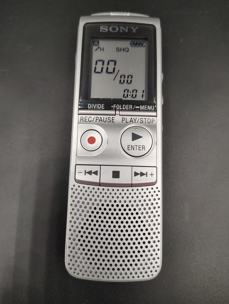 SONY IC Recorder ICD-BX800 Silver Handheld Digital Voice Recorder Tested