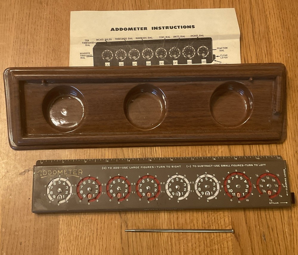 Model C ADDOMETER Portable Adding Machine with Stylus & Platform