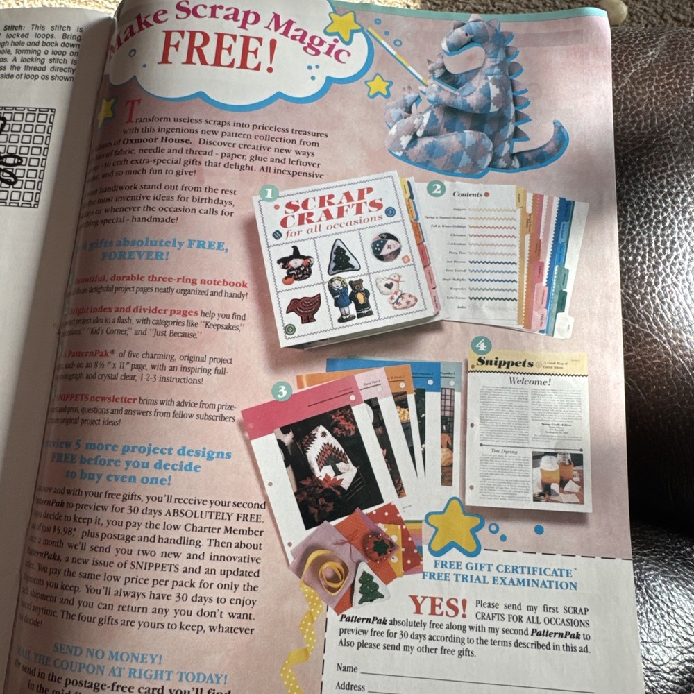 1993Plastic Canvas Magazine 21 Craft Projects Nutcracker, Candlestick Santa *AV