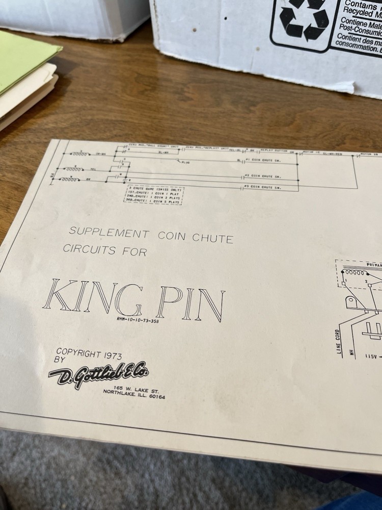 King Pin Pinball Manual & Schematic