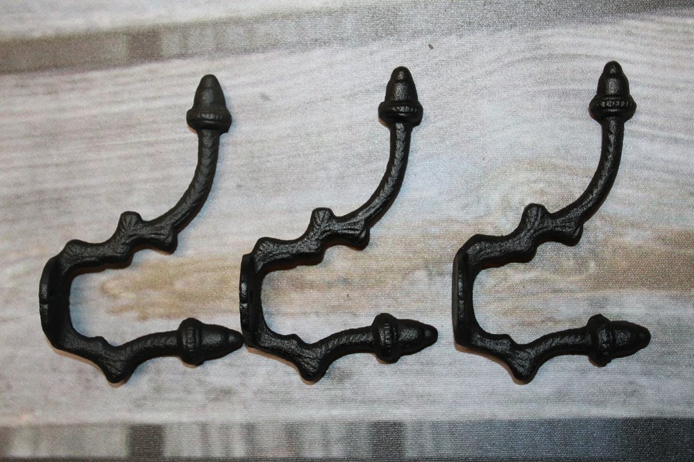 2-ANGULAR ACORN DOUBLE Wall Hooks,Fall Home Decor,Country Kitchen Decor,H-19