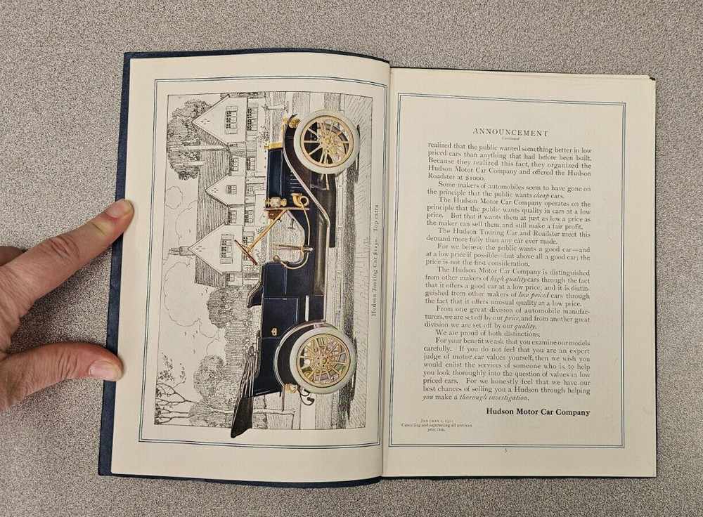 1910 Hudson Sales Catalog