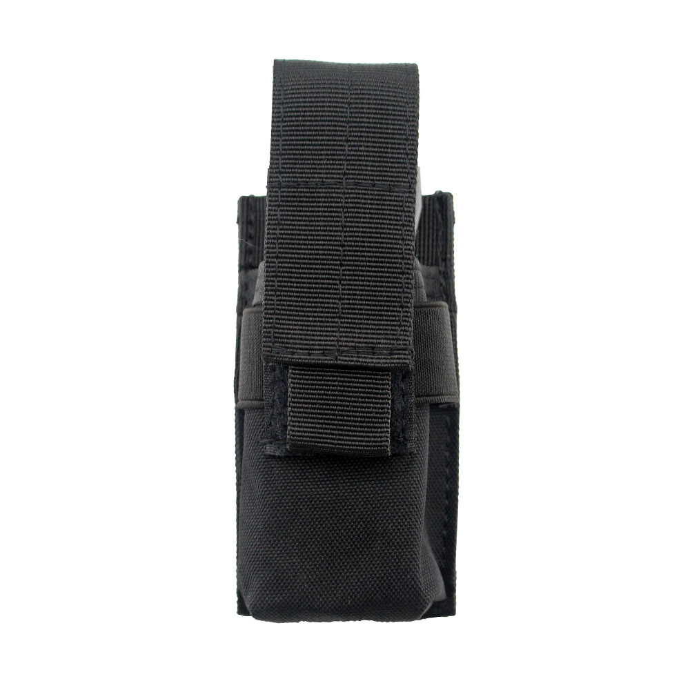 US Molle Flashlight Pouch Holster Utility Tools Pouch Adjustable Hook Loop Flap