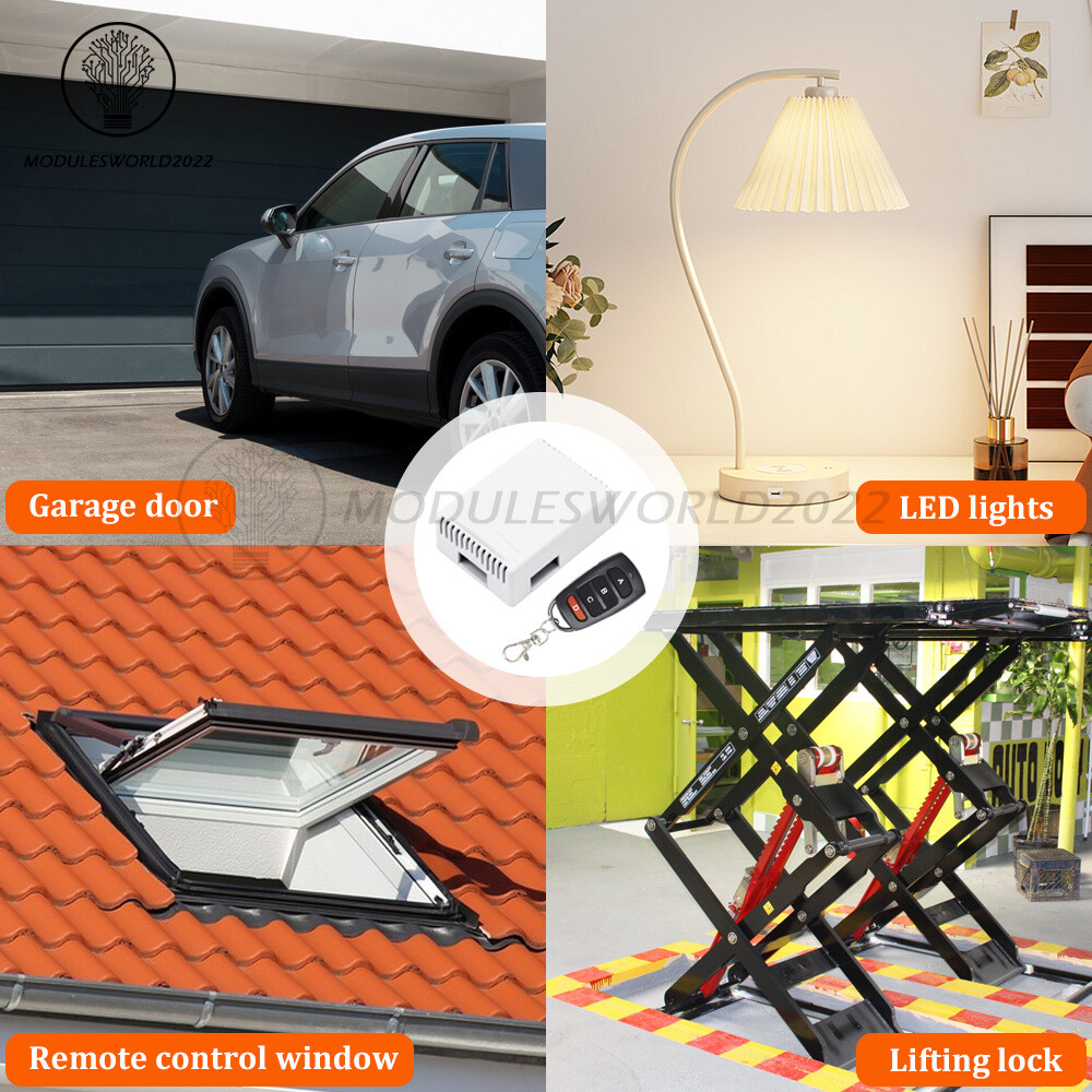 433Mhz Remote Control Receiver RF Wireless Switch 4CH Relay Module Transmitter