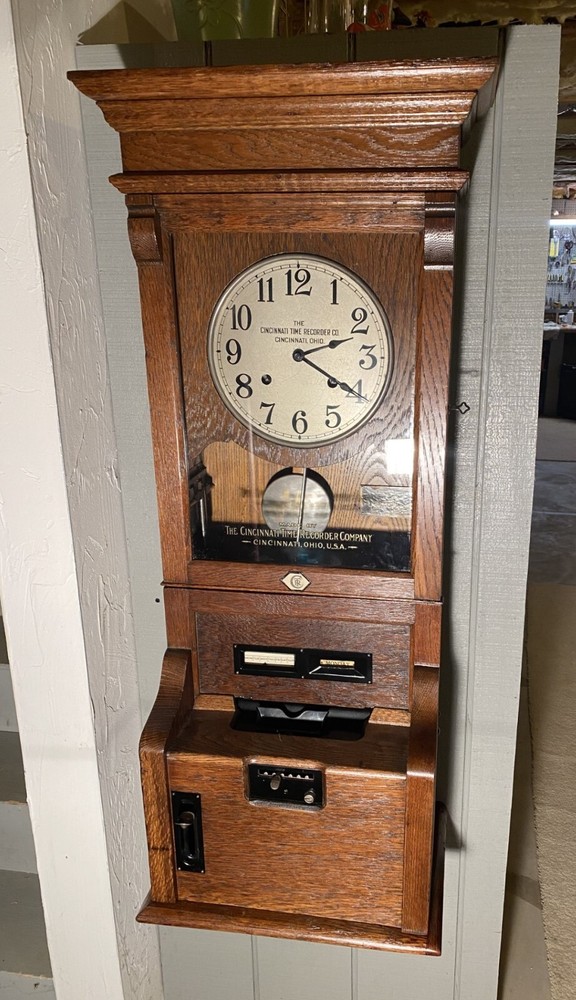 Restored 1918 Cincinatti Time Recorder Clock