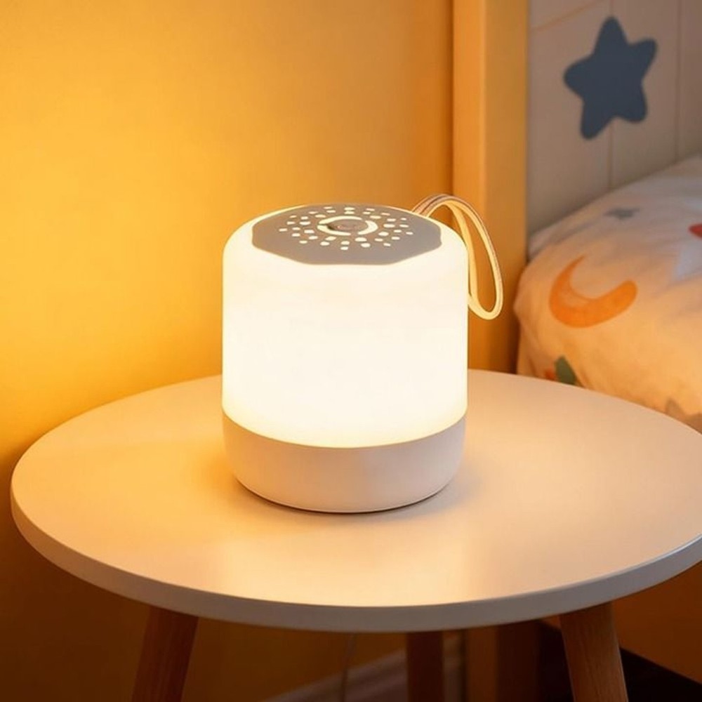 Night Light with Clock for Kids, Remote Control Dimmable Bedside Lamp