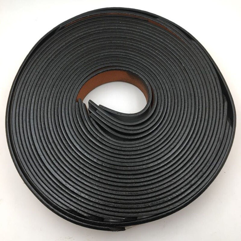 Brown Leather 120cm 47" Long Automatic Buckle Belt Blank Replace Strap Strip