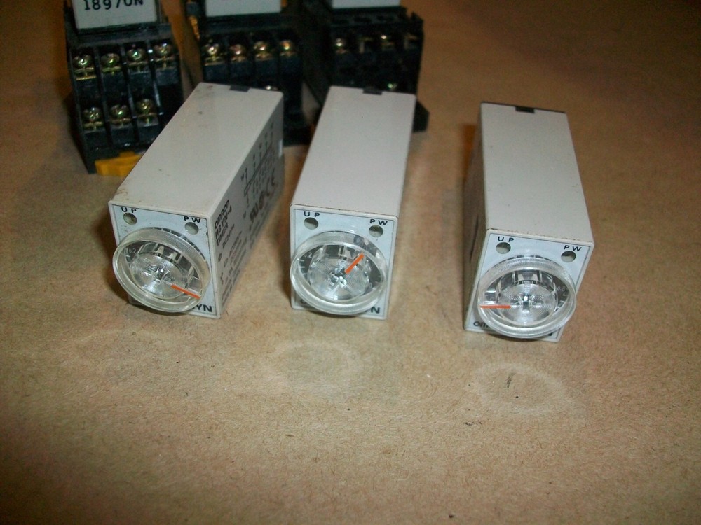6PC Omron Timer H3YN & H3Y USED