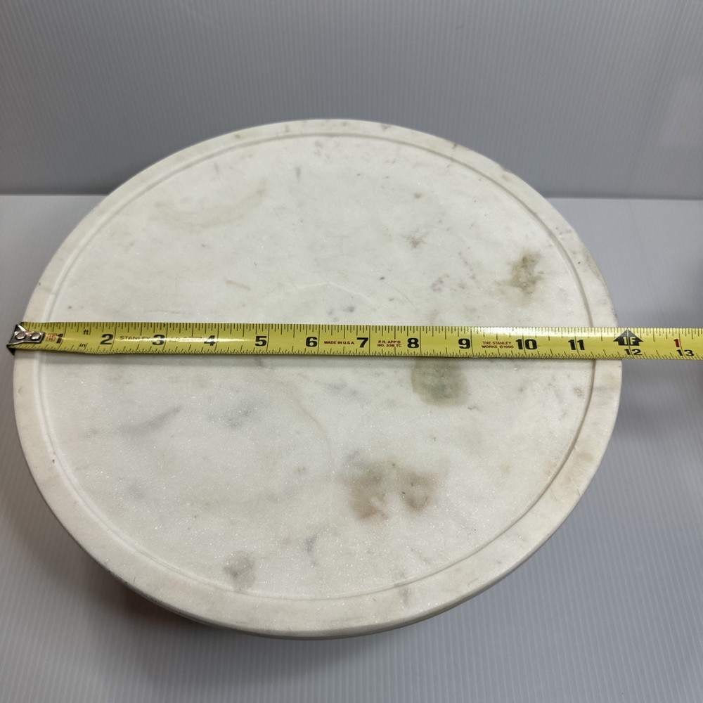 Marble & Wood Cake Stand 12” EUC