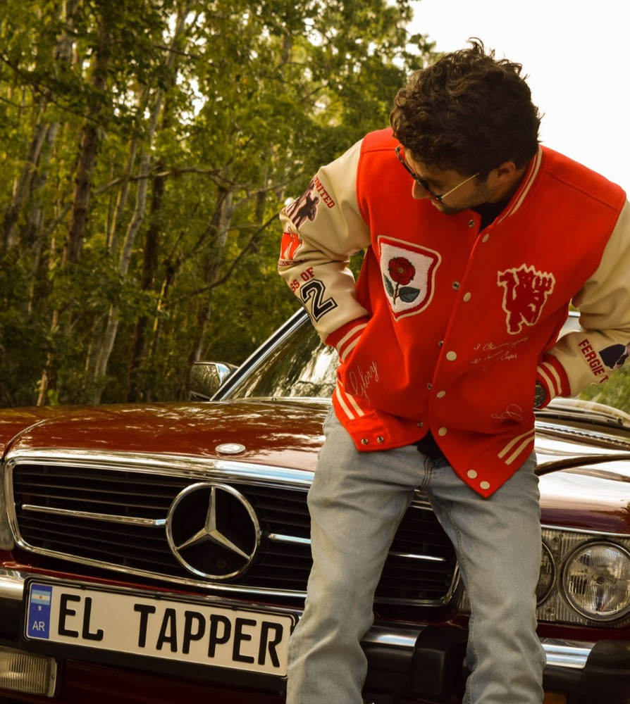 CUSTOM RED DEVIL VARSITY JACKET SIZE M - THE LETTERMAN COLLECTION