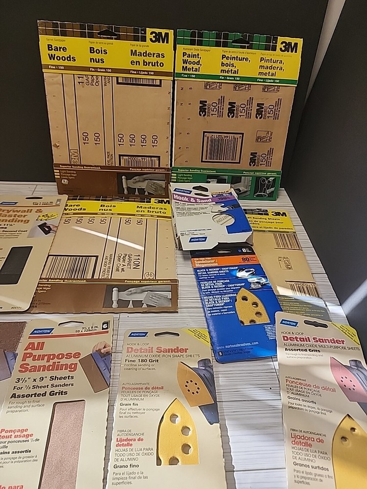 Norton Sandpaper Sheets Lot