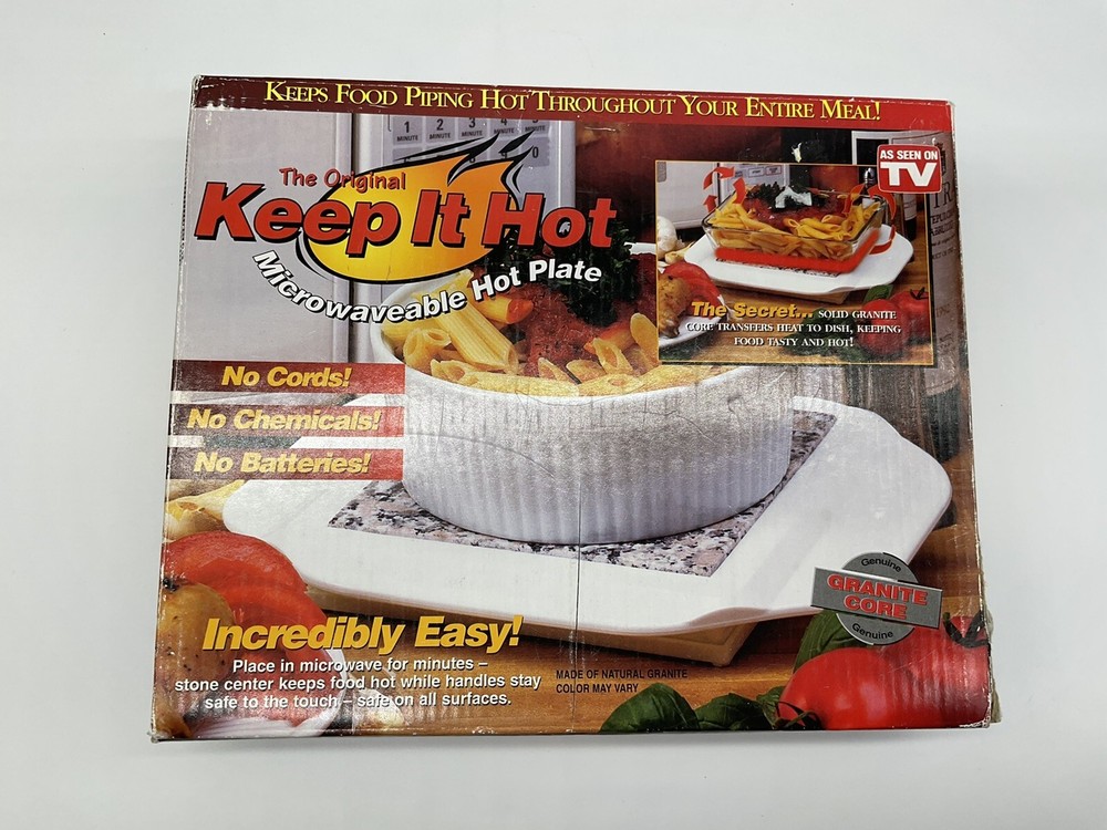 Keep it hot microwaveable Hot Plate, granite core