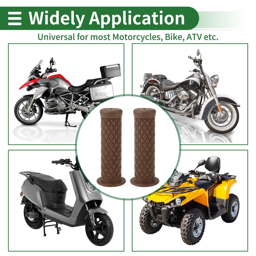 1" 25mm Motorcycle Knobs Throttle Handlebar Cover TPU Light Brown
