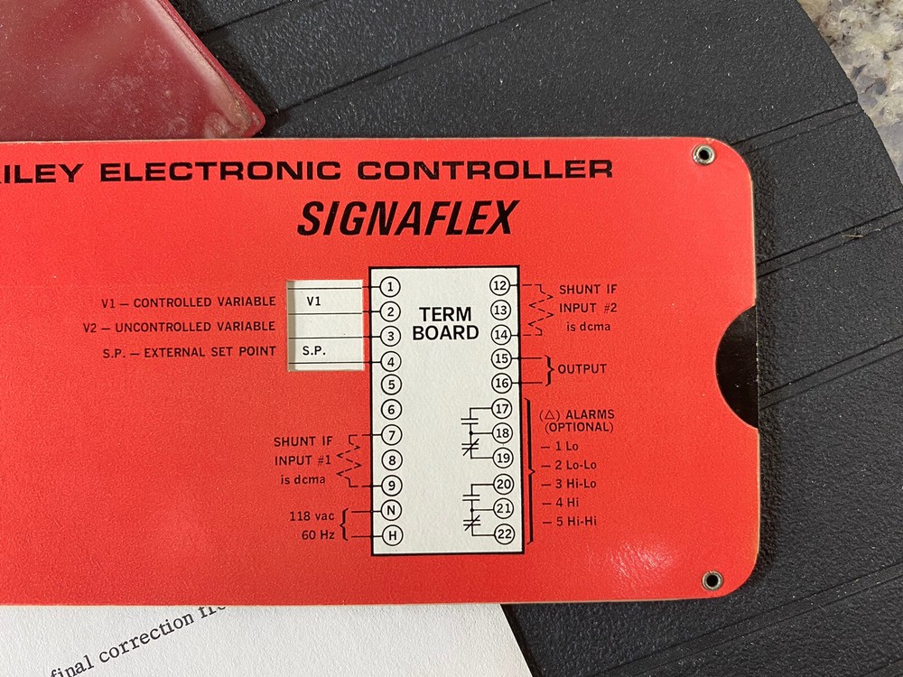 Vtg BAILEY METER CO. Controller Application Slide Rule Pneumatic Electronic 1969
