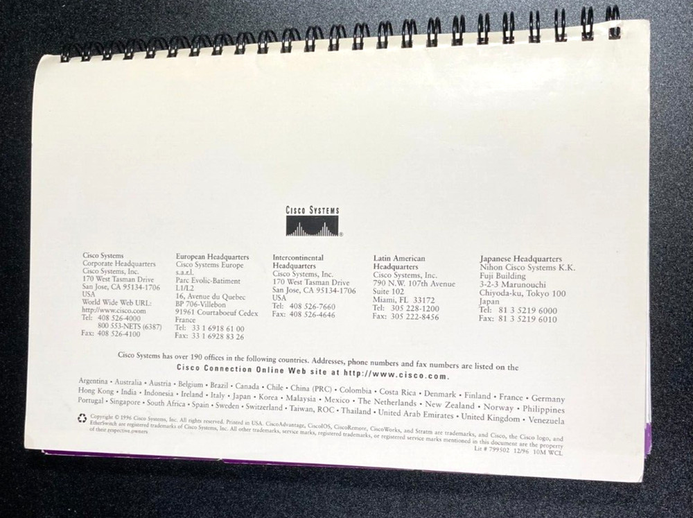 Vintage Cisco Systems 2500 Series Sales Configuration Guide - 1996