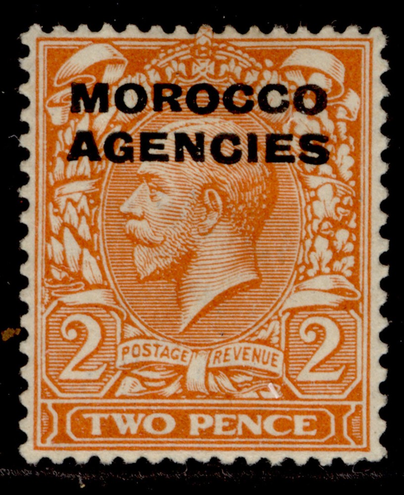 MOROCCO AGENCIES GV SG45, 2d orange, M MINT.